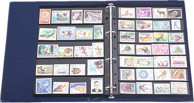MUDOR Stamp Pages for Stamp Collection Album Binder Book, 10 Sheet 7 Row | 7 Pocket Stamp Sleeves for Collectors ,Stamp Collecting Sheets Supplies,Professional Pack - Image 5