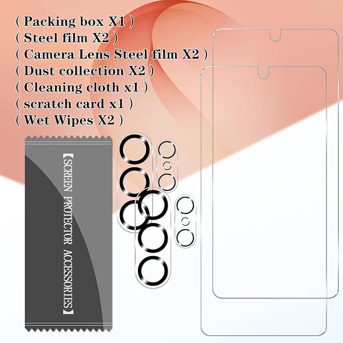 Galaxy S26 Ultra Tempered Glass Screen Protector + Camera Lens Protector [2 + 2 Pack][Case Friendly][Anti-Scratch][Ultrasonic Fingerprint Unlock]HD Protective Film for Samsung Galaxy S26 Ultra - Image 7