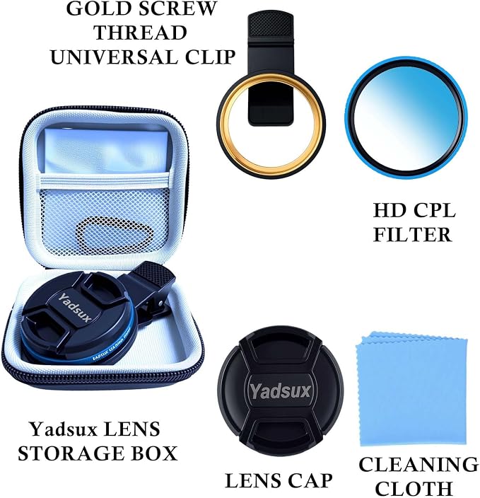 52mm Phone CPL Polarizer Lens Filter Kit, iPhone Camera Attachment, Compatible with iPhone 12-16 Pro/Pro Max (Red Filter) - Image 3