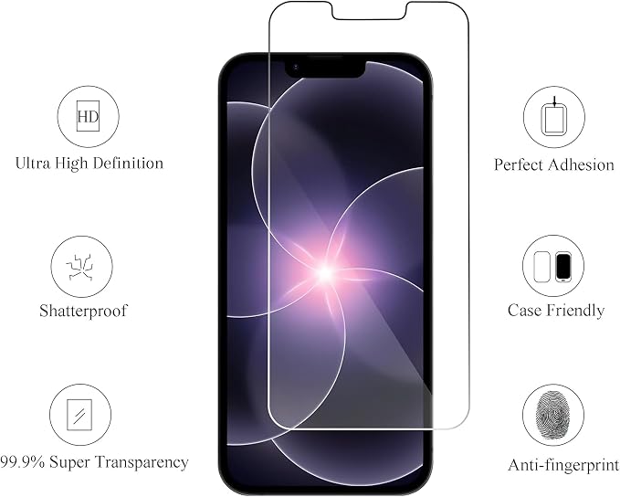 Ailun 3 Pack Screen Protector for iPhone 17e/16e/14/13/13 Pro | 6.1 Inch, Tempered Glass, Case Friendly, Not for iPhone 16 6.1 Inch - Image 2