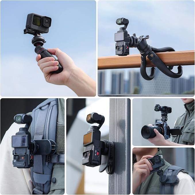 ULANZI CK01 Cka Quick Release Base Set Camera Accessories, Quick Setup Kit | with 1/4'' Screw for GoPro DJI Insta360 AKASO Action Cameras, Small Camera and Lights Super-Quick Switching - Image 2