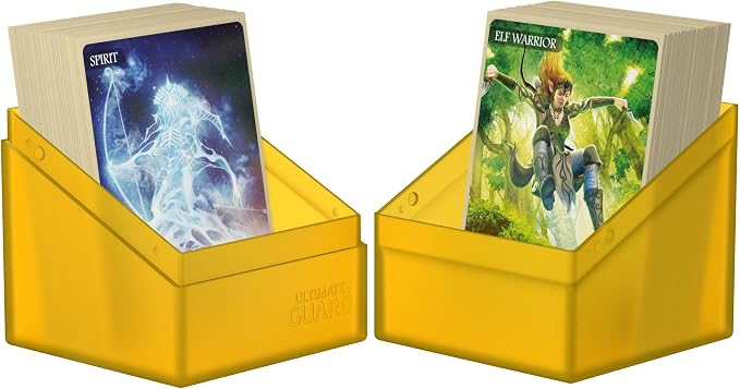 Ultimate Guard Boulder 100+ Classic, Deck Case for 100 Double-Sleeved TCG Cards, Amber, Secure & Durable Storage for Trading Card Games, Soft-Touch Finish - Image 5