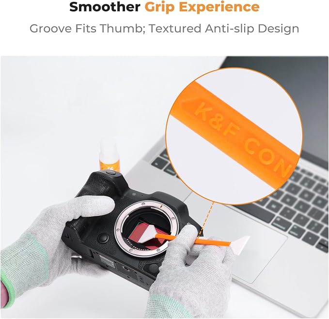 K&F CONCEPT Double-Tipped APS-C Sensor Cleaning Kit with Sensor Cleaner | New Double-Tipped Design Swabs,Vacuum Sealed,Soft and Flexible,20ml Lens Cleaner,Gentle Cleaning Liquid, Easy to Carry,MA05 - Image 6