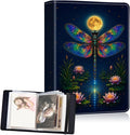 DEGDFSGR 5x7 Small Photo Album, 60 Pockets Holds 120 Photos | Slip-in pockets, black elastic band, portable for family, wedding, baby, travel photos, Lotus Ponds Tarry Skydragonfly by Unknown