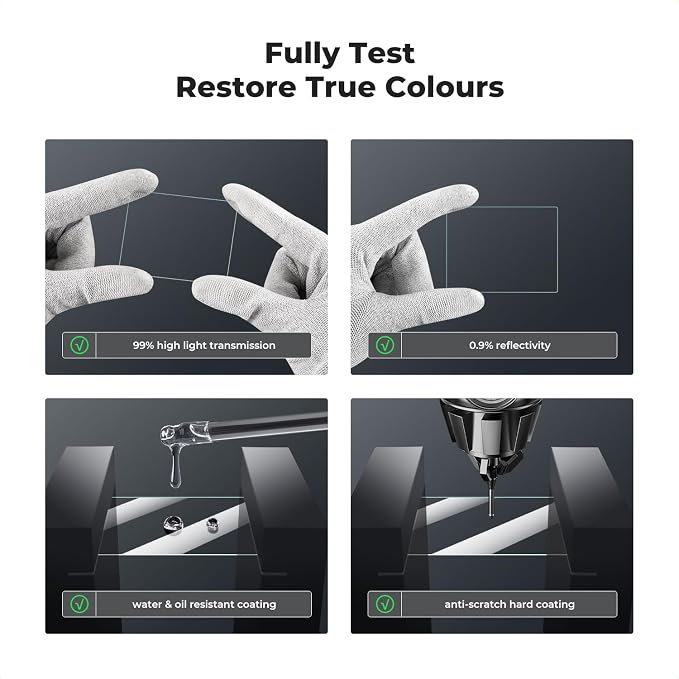 K&F CONCEPT 3 Pack Camera Screen Protector Compatible with Canon G7X III | Ultra Clear Tempered Glass Screen Protector Anti Scratch Bubble Free Ultra Resistant PF06 - Image 2