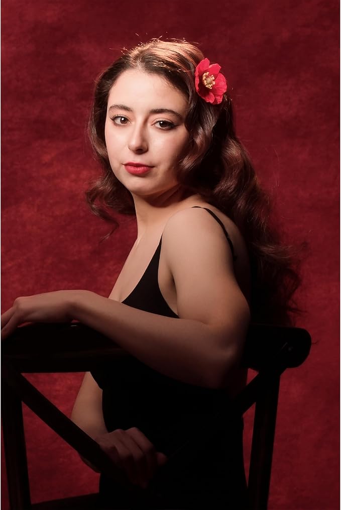 UrcTepics 6x8ft Red Abstract Photography Backdrop for Studio Portraits, Headshots - Textured Professional Background Cloth - Image 3