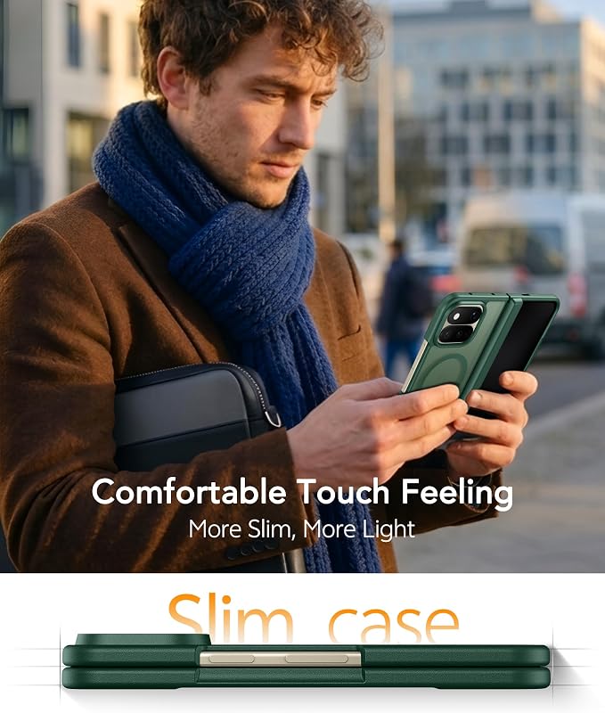 FNTCASE for Google Pixel 11 Pro Fold Case, Hinge Protection, Translucent | Fit for Magsafe, 18FT Military Grade Drop Proof, Protective Tough Phone Cover, Anti Slip, Matte, Green - Image 7