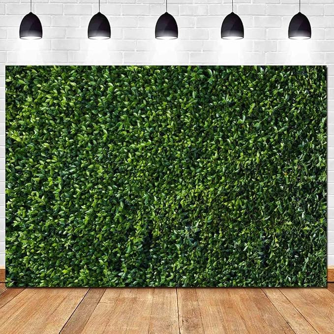 Nature Spring 3D Green Leaves Theme Photo Background Wedding Birthday Party Newborn Baby Shower Photography Backdrops Zoo Decor Shoot Props Bannner (5x3 FT) by HQM