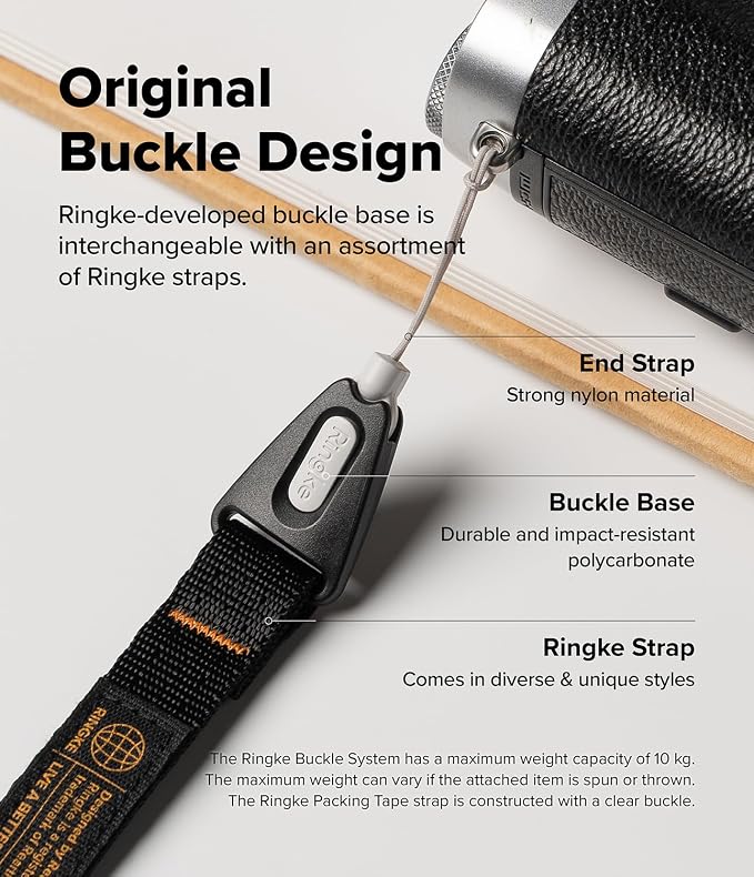 Ringke Phone Lanyard for iPhone 17 Pro Max and Most Smartphones [One-Touch Buckle] Shoulder Strap Adjustable Sturdy Universal Phone Crossbody Neck Lanyard for Travel Essentials - Black - Image 7