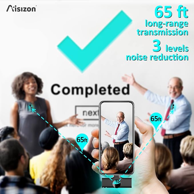 Wireless Lavalier Microphone for iPhone7-14, Wireless Clip Mic, Clip on Microphone A3d, for iPhone, iPad, Computer, Zoom Meeting, Video Recording, tiktok - Image 6