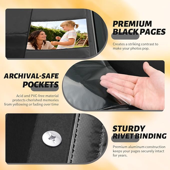 Photo Album 4x6 600 Pockets Photos, Large Capacity Leather Cover Photo Book | Slip-In Horizontal & Vertical Pockets Acid-Free Waterproof Picture Albums Great for Family Baby Wedding Holiday & Anniversary - Image 5