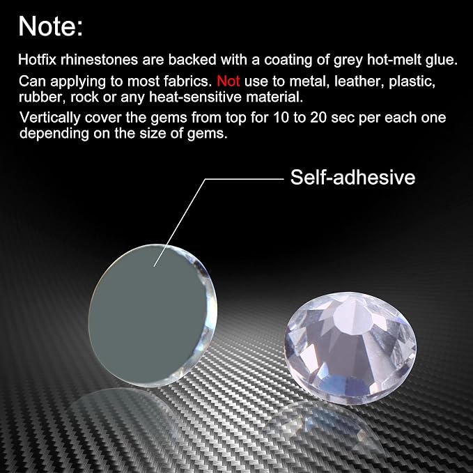 Jollin Hotfix Rhinestones Flatback Crystal Gems 4.8mm SS20, Crystal | 1440pcs Hot Fix Crystals Glass Rhinestones for Bedazzling, Crafting, Clothes, Shoes & Accessories DIY Decoration - Image 5