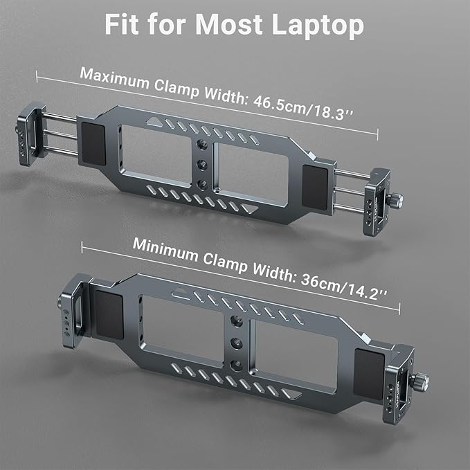 Laptop Tripod Mount with Arca Swiss Plate, Rubber Pad, 1/4" & 3/8" Screw Holes for Secure Laptop Holding – Works with Tripod Head for Vertical/Horizontal/Musicians/Studio Recording - Image 3