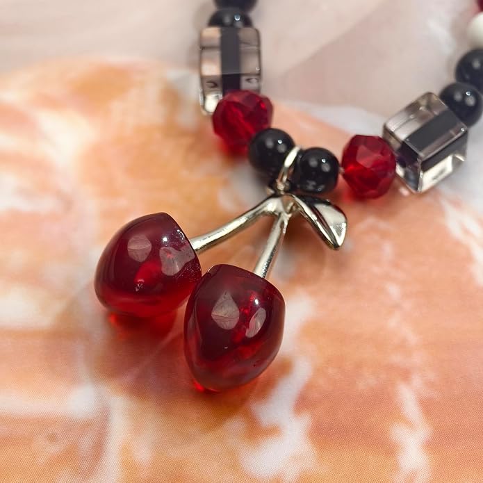 cioatu Phone Charms Cute Cherry Butterfly Cell Phone Lanyard Strap Wrist Strap for Bag Airpods Camera Pendants Decor - Image 3