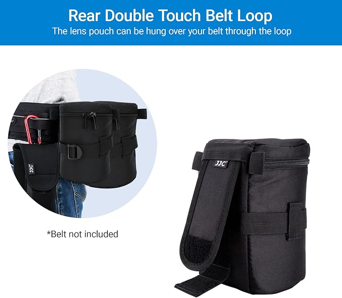 JJC Camera Lens Pouch for NIKKOR 24-120mm 24-70mm Canon EF 24-70mm Lens | Fits lens 3.9 x 6.5" for TAMRO 70-300mm, FUji GF 32-90mm, XF 8-16/16-55mm, AF-S NIKKOR 24mm, 35mm, Canon EF 70-300/ 85mm Lens - Image 5