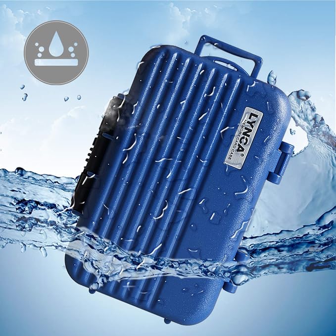 LYNCA 24 Slots Camera Memory Card Case Holder Water-Resistant Anti-Shock SD Card Case Holder Wallet for 8 SD Cards 4 CF Cards 12 Micro SD/TF Cards Storage Box, Compact Memory Cards Wallet (Blue) - Image 5