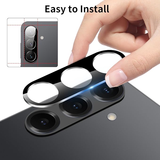 Dengduoduo 3 Pack Camera Lens Protector for Samsung Galaxy S26 / S26+, Tempered Glass Camera Protector Back Lens Cover, Ultra HD, 9H Hardness, Anti-Scratch, Case Friendly[No Affect on Night Shots] - Image 7