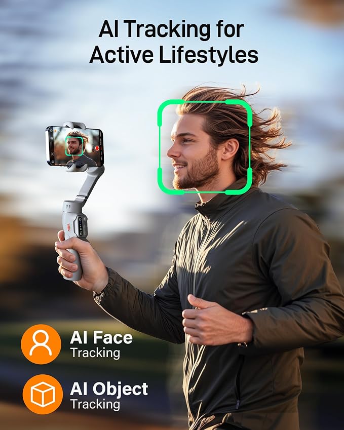 hohem iSteady X3 SE Foldable Phone Gimbal with Detachable Remote, Gray | Detachable Remote, iSteady 8.0, Foldable 0.79lb Design, Hohem Joy App, 11H Battery, 0.66lb Payload for Vlogs - Image 3