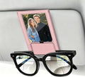 2-in-1 Car Visor Sunglasses & Photo Holder, Magnetic PU Leather Glasses Clip with Picture Display Slot, Universal Sun Visor Organizer for Eyeglasses, Personalized Cards & Memories, Dusty Pink by Unknown