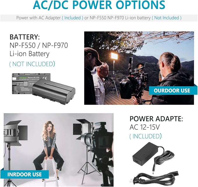 NEEWER Professional Metal Bi-Color LED Video Light for Studio, YouTube | For Product Photography, Shooting, Durable Metal Frame, Dimmable 660 Beads, with U Bracket and Barndoor, 3200-5600K, CRI96+ - Image 4