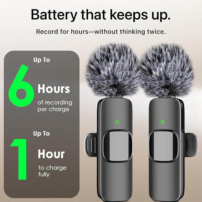 Mini Mic Pro (Latest Model – #1 Microphone for iPhone & Android, Wireless Mini Microphone, Clear Voice, Noise Cancelling, Lavalier Mic for TikTok, YouTube & Interviews (iPhone 14 & Below) - Image 5
