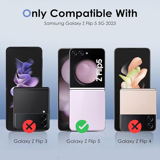 [2 Sets 6 Pack] for Samsung Galaxy Z Flip 5 Screen Protector | Internal Flexible TPU Screen Protector + Outer Tempered Glass Screen Protector + Tempered Glass Camera Lens Protector - Image 5