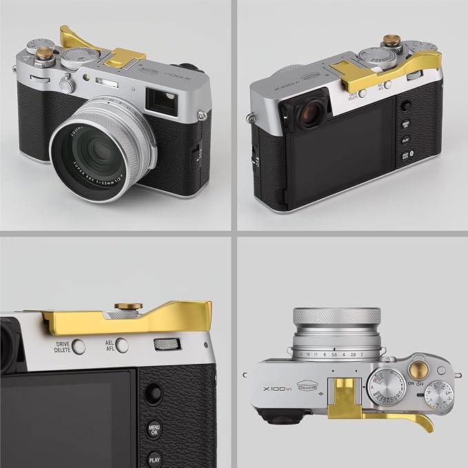 Haoge THB-XVG Metal Thumb Up Rest Hand Grip for Fujifilm X100VI Fujinon X100V Camera Accessories Gold Hot Shoe Thumb Up - Image 6