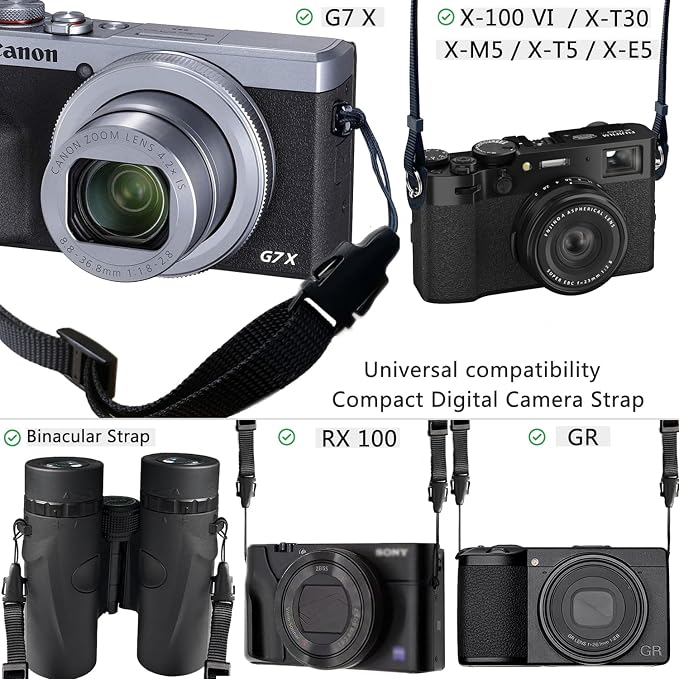 Camera Strap Leather,Camera Neck Strap Thin, Binoculars Strap - Image 5