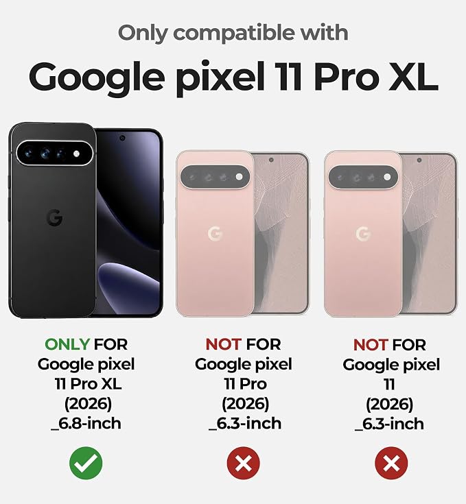 Dexnor for Google Pixel 11 Pro XL Case with Slide Camera Cover & 2 Front Frames & Built-in Screen Protector & Kickstand,Full-Body Shockproof Protective Cover Heavy-Duty Rugged Cases,Peony Pink(2026) - Image 2