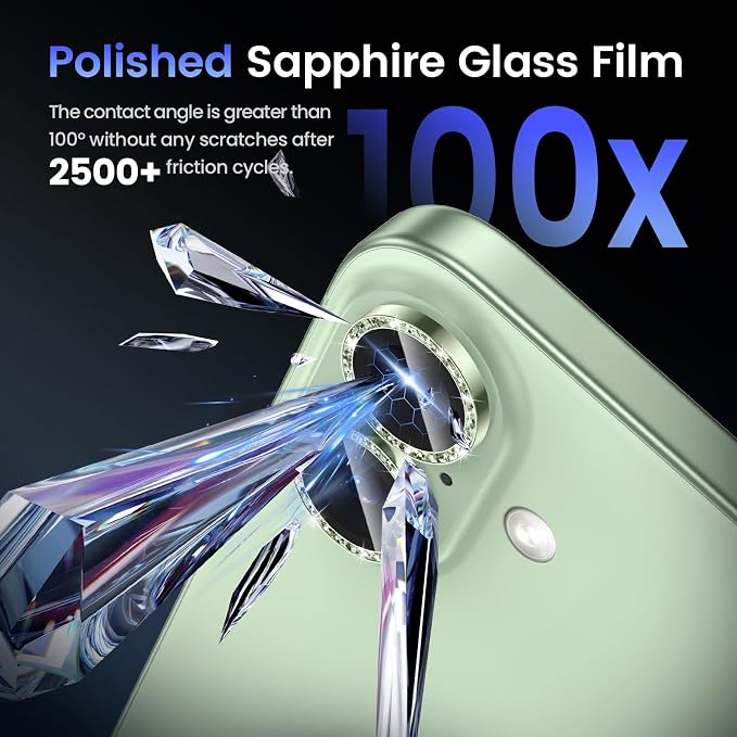 Tensea for iPhone 17 Camera Lens Protector Bling, Camera Screen Cover | Camera Screen Protector, Metal Individual Ring with 9H Tempered Glass for iPhone17, HD Clear, Easy Install, Full Protection - Image 6