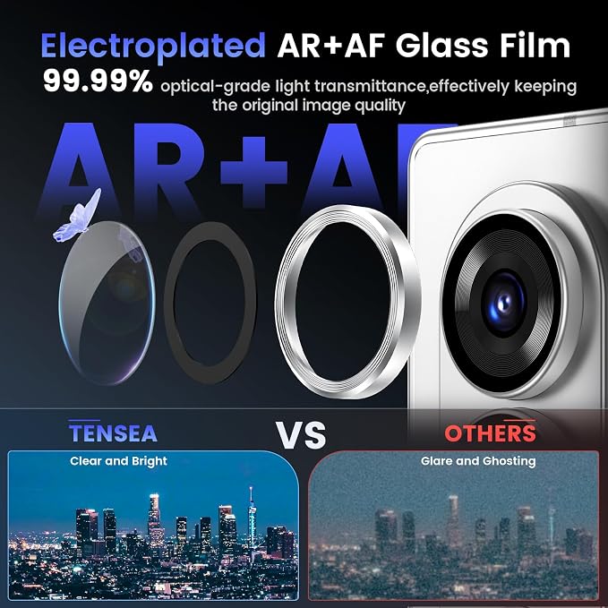 Tensea Camera Lens Protector for Samsung Galaxy Z Fold 8 Ultra/Z Fold 7 | 9H Tempered Glass Camera Cover Screen Protector Metal Individual Ring 【Case Friendly】【Installation Tray】【Military Protection】 - Image 3