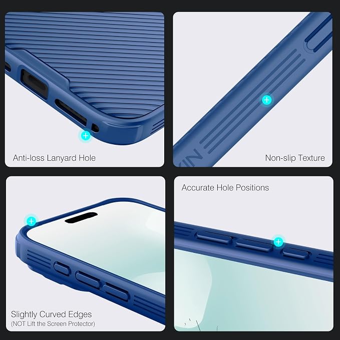 Nillkin Camshield Case for iPhone 17 Pro Max Case, [Built-in Dual Camera Cover][Slim Profile] [Military Grade Drop Protection] Shockproof Bumper Phone Case 6.9 inch 2025 Blue - Image 5