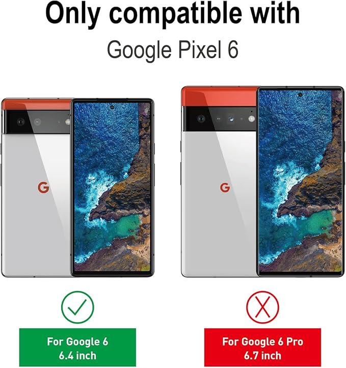 AACL 2-Pack for Google Pixel 6 Screen Protector Tempered Glass [6.4"] | with 2-Pack Camera Lens Protectors, HD Clear, Fingerprint Unlock, Case-Friendly, Anti-Scratch [9H Tempered Glass] - Image 2