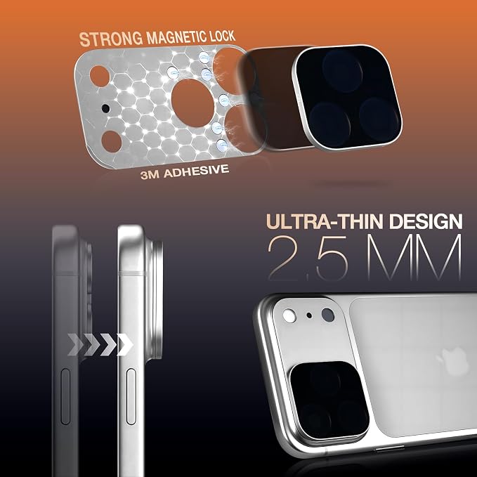 MagFilter Lens Filter Kit for iPhone 17 Pro/Max, 2-in-1 CPL, ND32 & Black Mist Photography Set, Premium Optical Glass, Cinematic Content Creation, Silver (17 Pro Max Lens Filter, Black Mist Silver) - Image 4