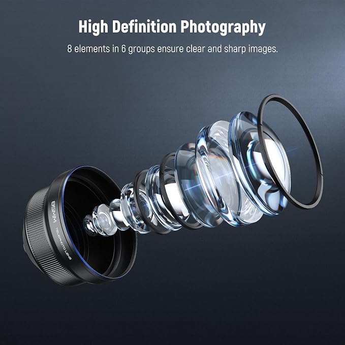 NEEWER HD 85MM Telephoto Phone Lens Only for 17mm Thread Backplate, LS-59 | 2.5X Magnification, Compatible with SmallRig NEEWER iPhone Samsung Phone Cage Case with 17mm Lens Adapter - Image 5