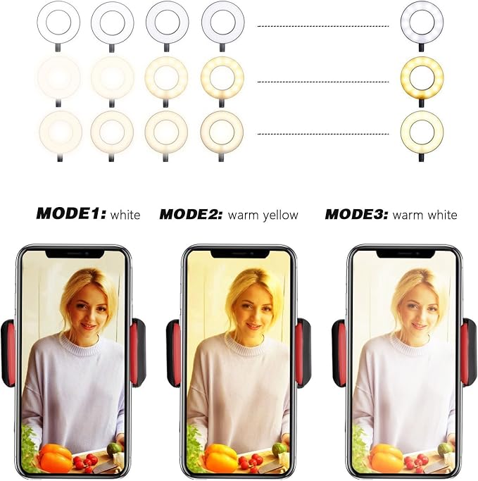 Webcam Light Stand for Live Stream, Selfie Ring Light with Webcam Mount for Logitech C925e, C922x, C930e,C922,C930,C920,C615,Brio 4K - Image 8