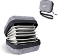 JJC Hard Lens Filter Pouch Case for 10 Circular ND UV CPL Filter up to 67mm | Photography Filter Wallet Holds up to 10 Filters, Water-Resistant EVA Exterior with Zipper Closure, Includes Wrist Lanyard by JJC