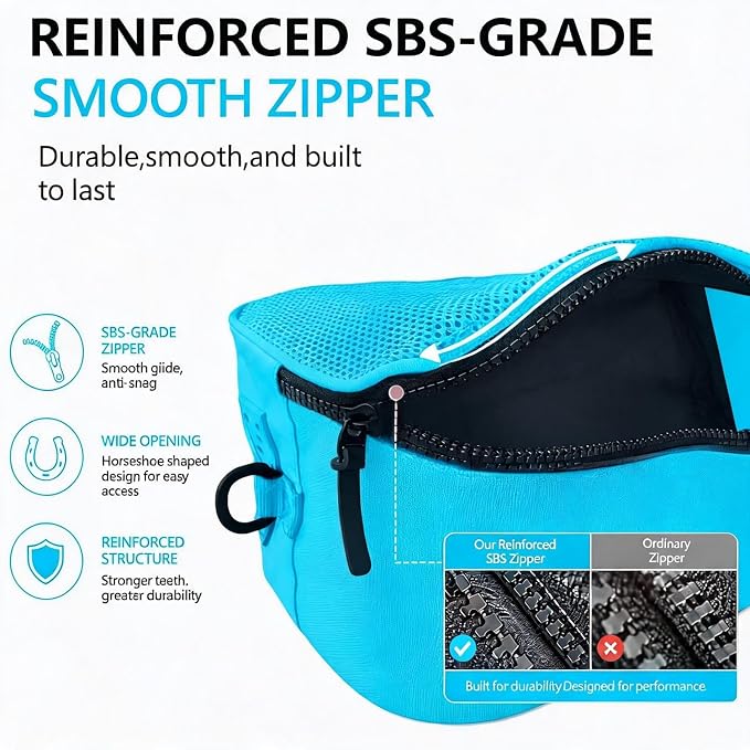 Golf Shoe Bag for Travel, Ventilated Sports Shoes Carrier, Portable Football Boot Organizer for Gym Men Women (1 Pcs-Sky Blue) - Image 7