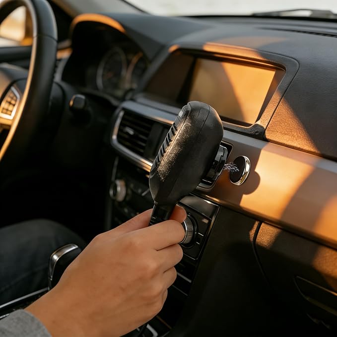 CB Mic Holder | Magnetic Mobile Radio Mic Car Mount Holder | CB Mic Hanger | for Kenwood KMC-30 KMC-32 KMC-35 KMC-36 for Motorola PMMN4090 HMN3596A HLN9073 RMN5052A | with Adhesive Back (Black) - Image 2