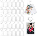 ZZYFGH 32 Pcs Photo Keychain (2 * 3 inch) Picture Frame Keychains Bulk, Acrylic Clear Rectangle Photo Keychain for DIY Craft Graduation Gift- Suitable for Photo Size 1.75 inch x 2.75 inch by ZZYFGH