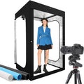 Photo Light Box, Portable 47"x39"x78" Photo Studio Light Box, Shooting Tent Kit with 768 Light Beads and 3 Color Backdrops. Large Lightbox with 6 Stepless Dimming Light Boards for Photography by Unknown
