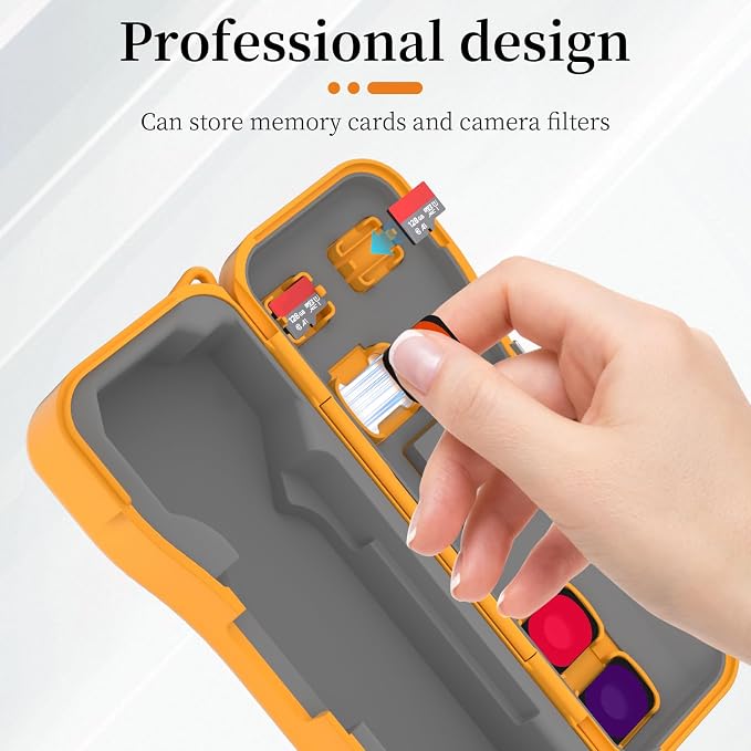 Portable Hard Case for DJI Osmo Pocket 4/3 Xtra Muse Camera Accessories | Rigid PC Storage Case, Portable Premium Protective Cover with 3 Magnetic CPL ND Filter Slots & 2 Memory Card Storage Slots - Image 4