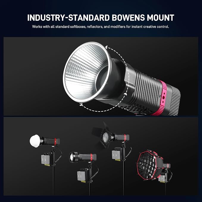 GVM PL60C RGB COB LED Video Light, 60W Portable Photography Studio Light, 2700K-6800K Full Color Output, CRI97+, App Control, 16 FX Effects for Photography, YouTube, Filmmaking & Content Creation - Image 8