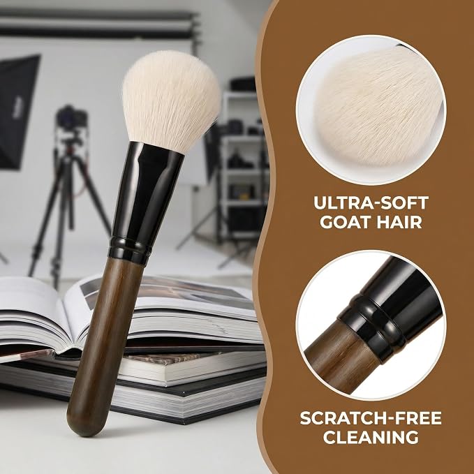Lens Brush Camera Cleaning Kit for Lenses and Screen Goat Hair Cleaner Pen for DSLR Camera Computer Screen Soft Brush Cleaner Kit for Dust Removal and Lens Maintenance - Image 5