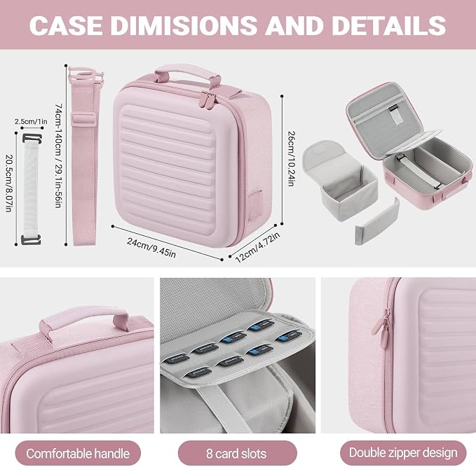Camera Case Compatible with Canon EOS Rebel T7/R50/R6 Mark II/R100/R50 V/T6/R8/R10/R5 Mark II/RP/R7/5D Mark IV/SL3/R5/T100 DSLR SLR Camera, Lens and Tripod with Moveable Dividers and Shoulder Strap - Image 5