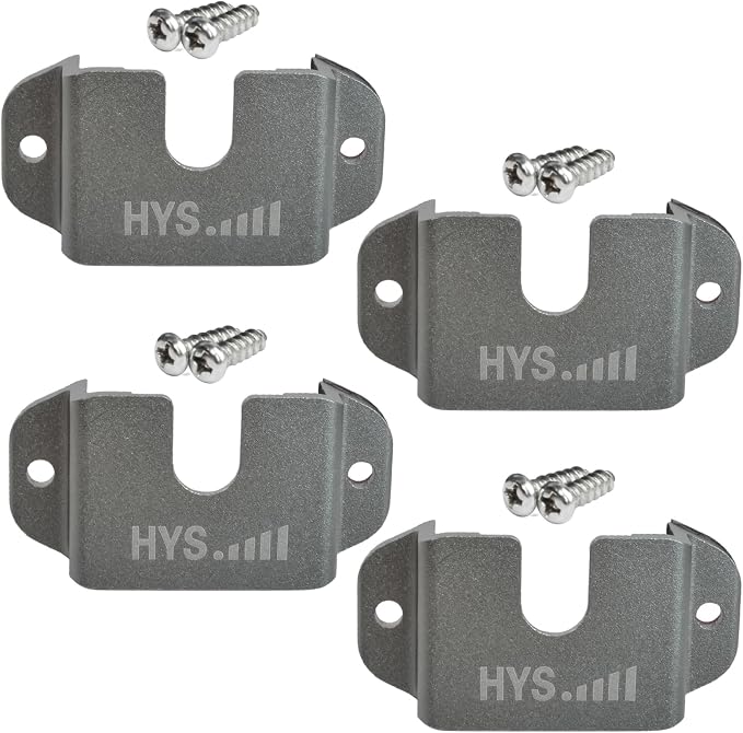 HYS Remote Speaker mic and Ham CB Radio W/Round Knob and Belt Clip Hanger | Fits both HT radios and speaker mics with round-knob or belt-clip.Screw-mount installs on dash console or any flat surface by HYS