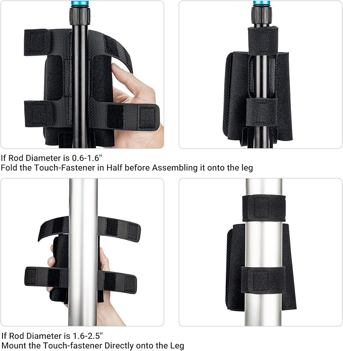 JJC Equipment Mounting Strap for Power Bank on Tripod for Long Time Photography,Remote/Off-Camera Flash Holder Strap for Photographer Videographer,Hard Drive/Computer Power/Smartphone Holder Strap - Image 4