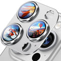 Uyiton for iPhone 16 Pro/iPhone 16 Pro Max Camera Lens Protector | Not Easy to Break, Strong Adsorption, Case-Friendly, Metal 9H Sapphire Glass Rear Camera Screen Cover, White Titanium by Uyiton