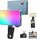 Zecti 135 LED Selfie Camera Phone Light with Metal Hotshoe & Clip | 4000mAh CRI 96+ RGB Video Light, 2500K-9900K 21 Scenes Portable Camera Light for TikTok,Content Creator,12W Max Output Power by Zecti