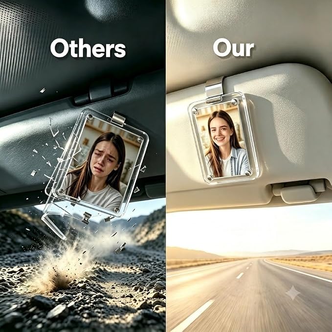 Strong-Magnetic Car Picture Holder: One Adsorption - a Worry-Free Trip | Solve Repeated Adjustments While Driving - Personalized Decoration Car Picture Frame - Perfect Gift for Family and Friends - Image 5